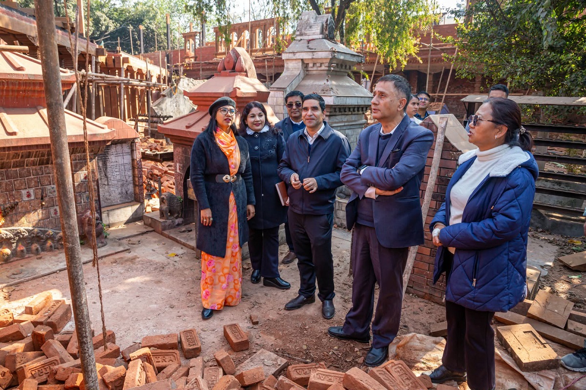 भद्रकाली पुनः निर्माणको अनुगमन, समुदायको अपनत्व र समन्वय अनुकरणीय भएको उपप्रमुख डङ्गोलको भनाइ 