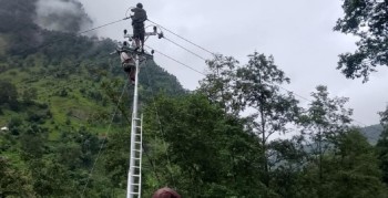 म्याग्दीको रघुगङ्गा गाउँपालिकाको पाखापानी र पात्लेखेतमा पुग्यो केन्द्रीय प्रसारणको लाइन