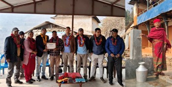बेंसीशहरस्थित मैयुम गाउँमा घरघरमै पुग्यो खानेपानी