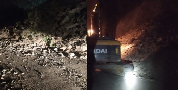 पहिरो पन्छाएपछि बीपी राजमार्गमा चल्न थाले गाडी