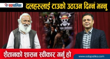 दलहरुलाई टाउको उठाउन दिन्नँ भन्नु शैतानको शासन स्वीकार गर्नु हो