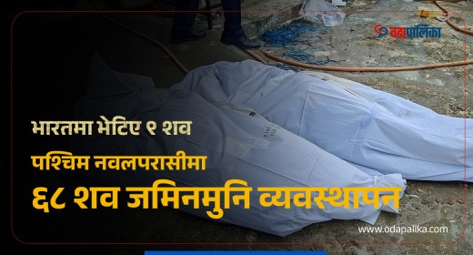 भारतमा भेटिए ९ शव, पश्चिम नवलपरासीमा ६८ शव जमिनमुनि व्यवस्थापन