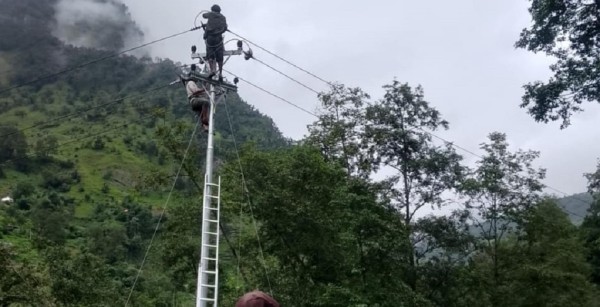 म्याग्दीको रघुगङ्गा गाउँपालिकाको पाखापानी र पात्लेखेतमा पुग्यो केन्द्रीय प्रसारणको लाइन