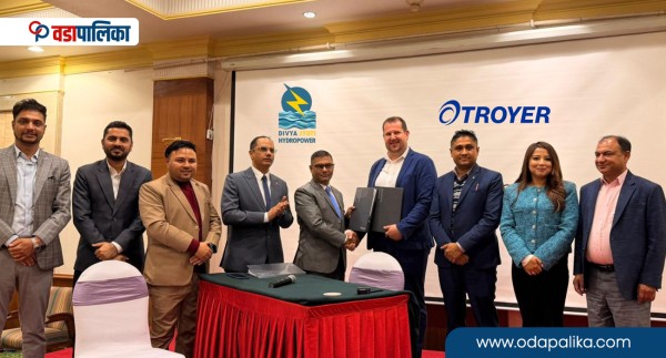 दिव्य ज्योति हाइड्रोपावर र ट्रोयरबीच मर्स्याङ्दी बेसीको इलेक्ट्रो–मेकानिकल ठेक्का सम्झौता