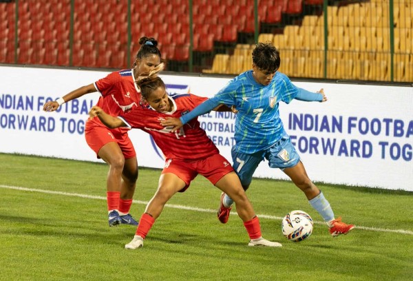 सावित्राको दुई गोलसँगै भारतमाथी नेपालको रोमाञ्चक जित 