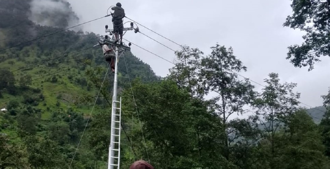 म्याग्दीको रघुगङ्गा गाउँपालिकाको पाखापानी र पात्लेखेतमा पुग्यो केन्द्रीय प्रसारणको लाइन