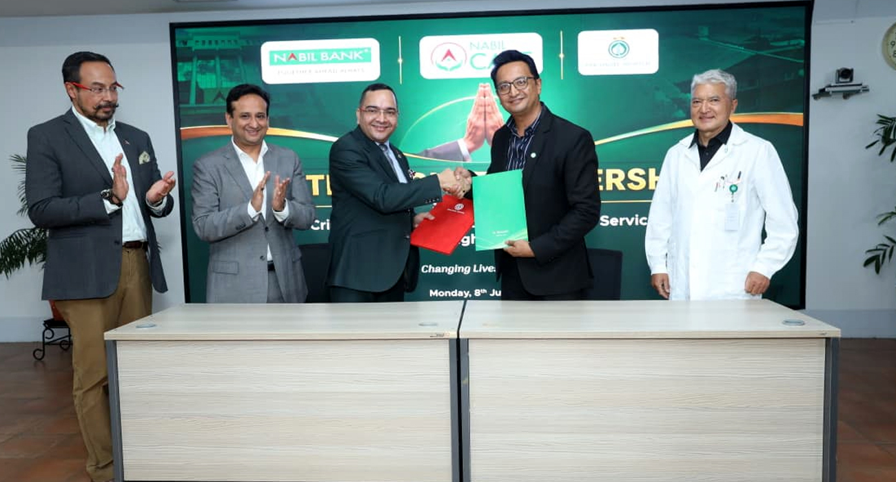 नबिल बैंक र धुलिखेल अस्पतालबीच अत्यावश्यक स्वास्थ्य तथा पुनःस्थापना सेवा सुदृढ गर्न ६ करोड रुपैयाँको रणनीतिक साझेदारी