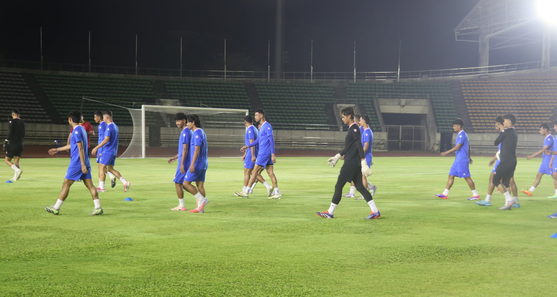 पहिलो लेगको बदला लिने लक्ष्यका साथ लाओससँग खेल्दै नेपाल